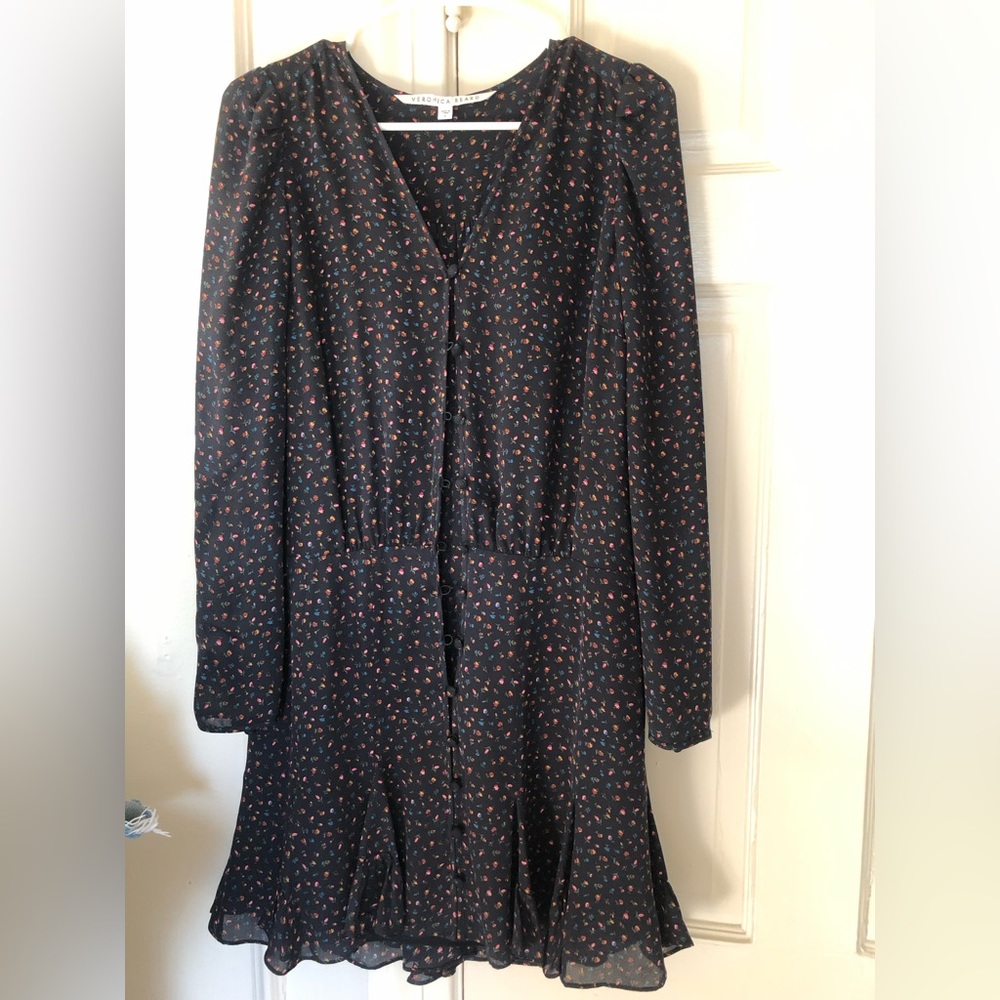 Veronica Beard long sleeve floral dress